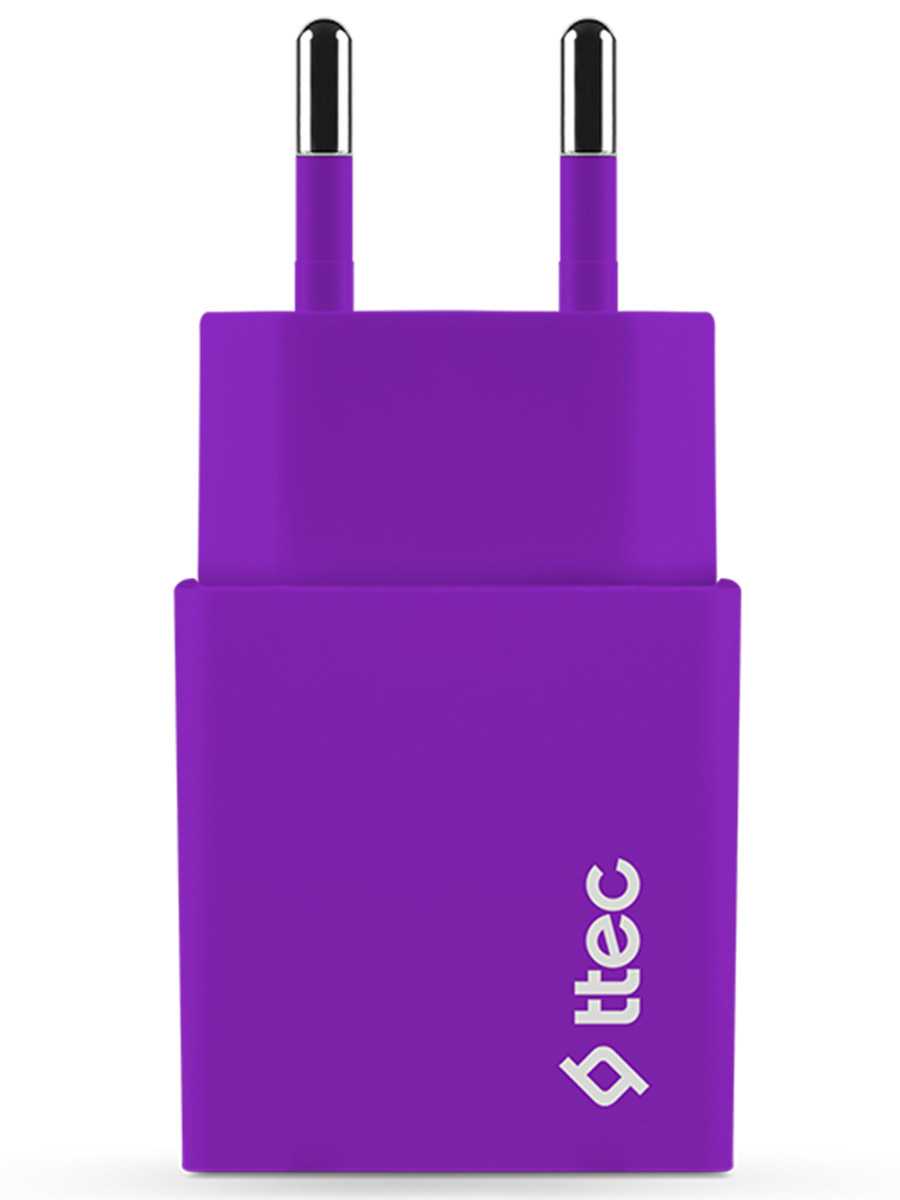 Încărcător rețea cu cablu ttec 2.1A TypeC Purple - Foto #2