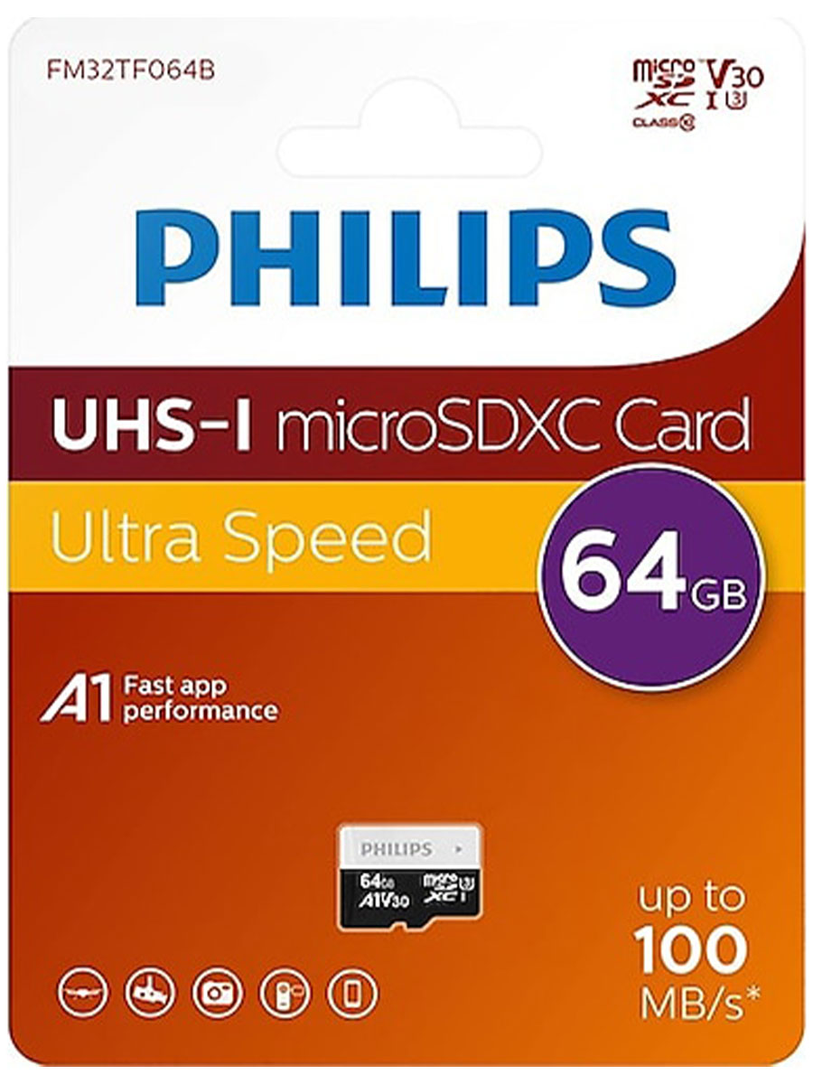 Card de memorie Philips MicroSD U3 64GB - Foto