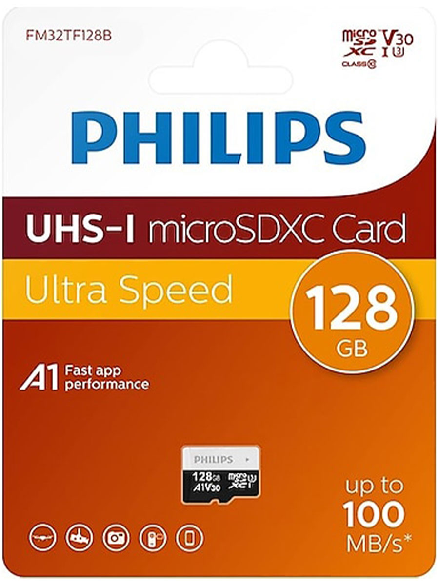 Card de memorie Philips MicroSD U3 128GB - Foto #1