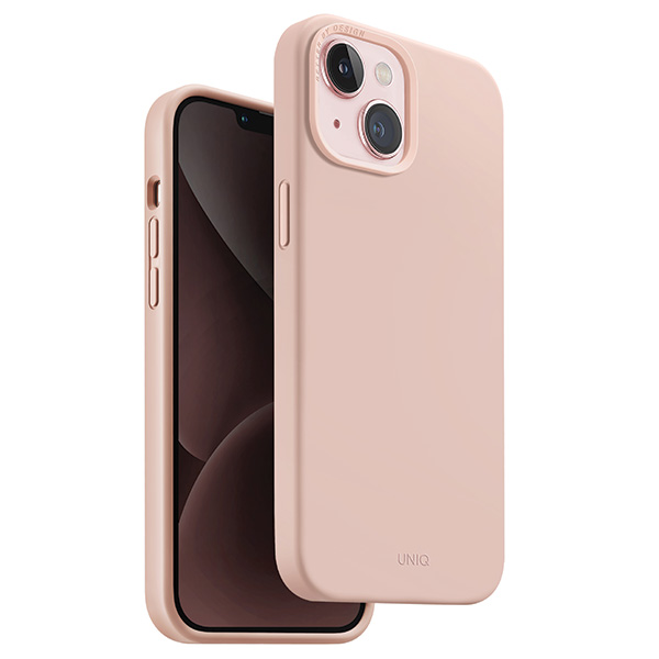 Husă Uniq Lino iPhone 15 Pink - Foto #1