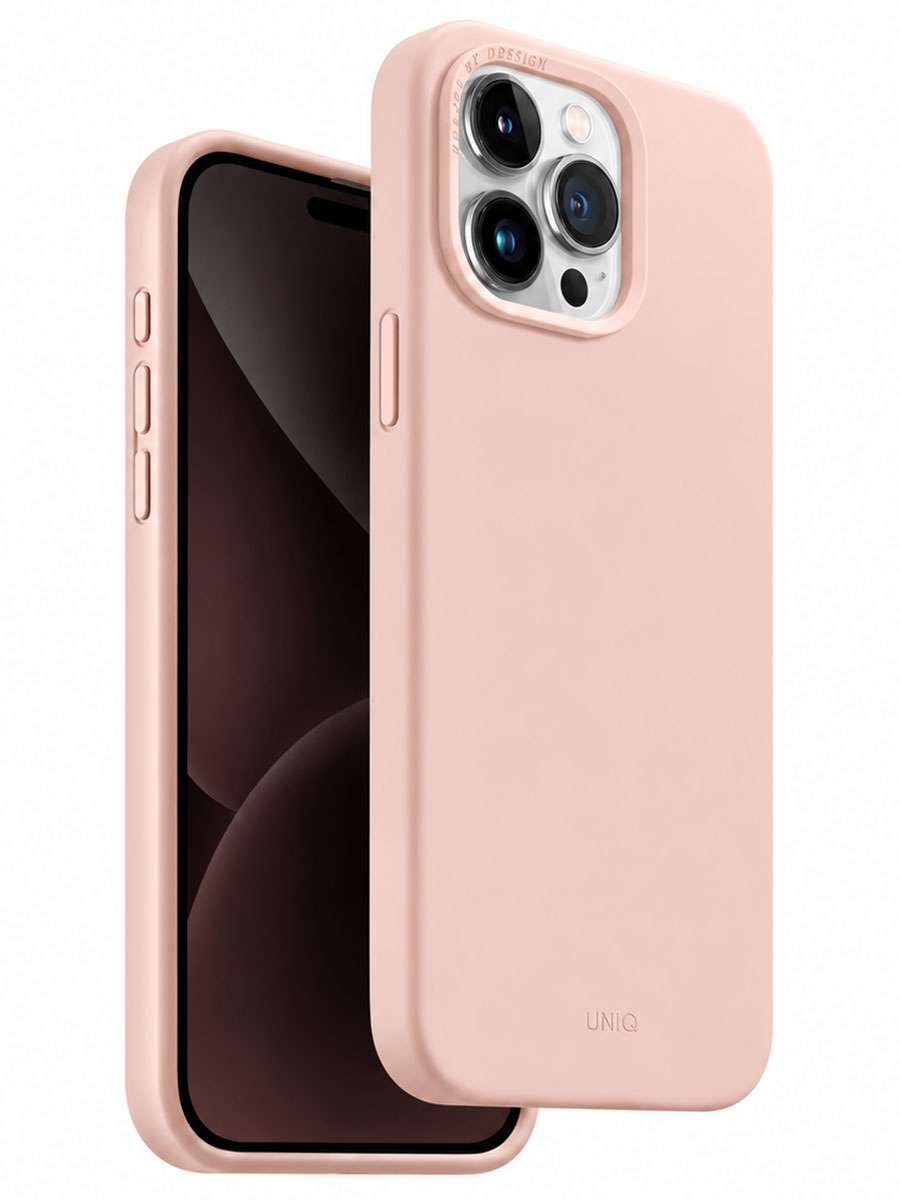 Husă Uniq Lino iPhone 15 Pro Pink - Foto #1