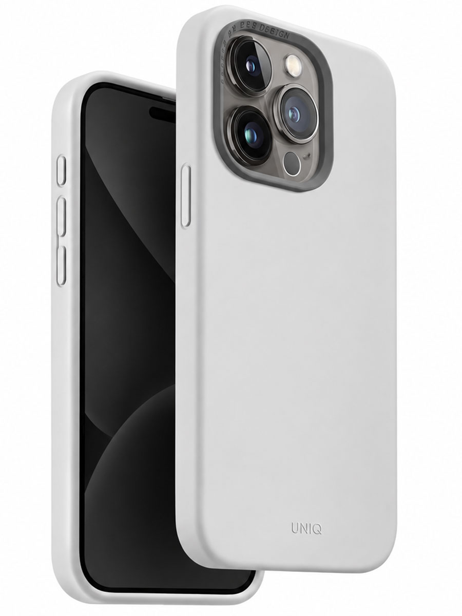 Husă Uniq Lino iPhone 15 Pro Gray - Foto #1