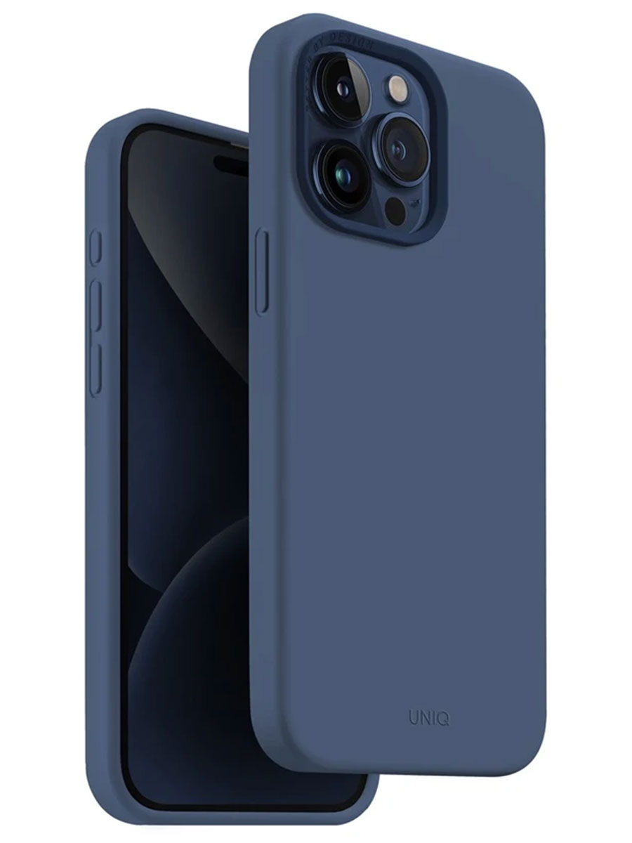 Husă Uniq Lino iPhone 15 Pro Blue - Foto #1