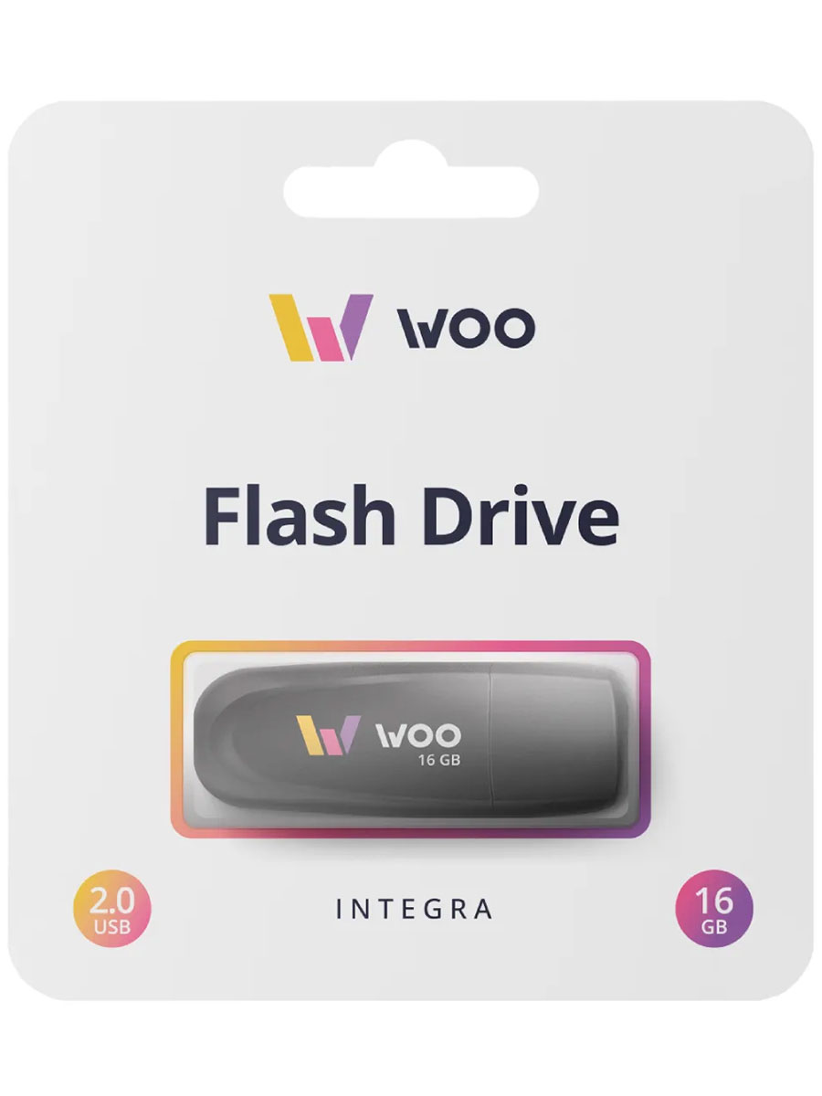 USB Flash WOO Integra 16GB Black - Foto