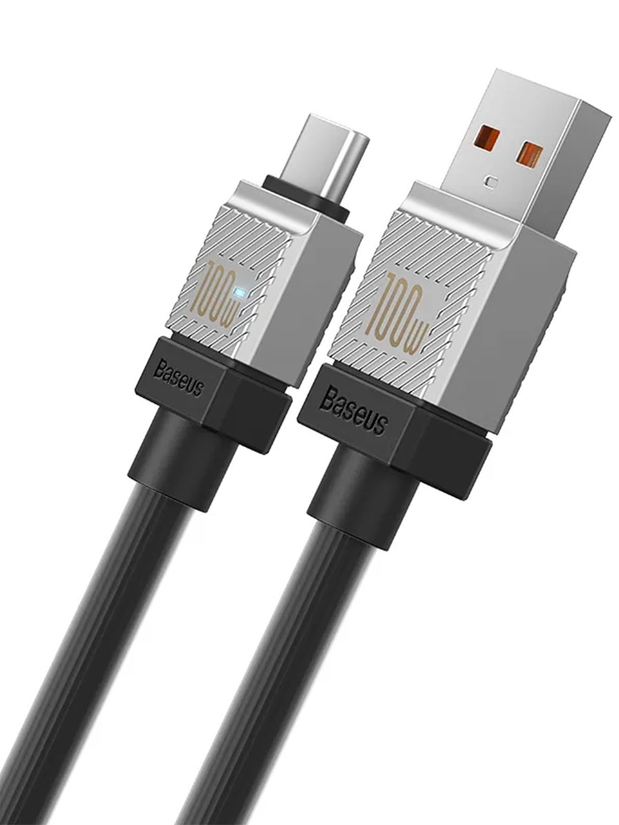 Кабель Baseus CoolPlay Series USB Type-A to USB Type-C 1m 100W Black - Фото #1