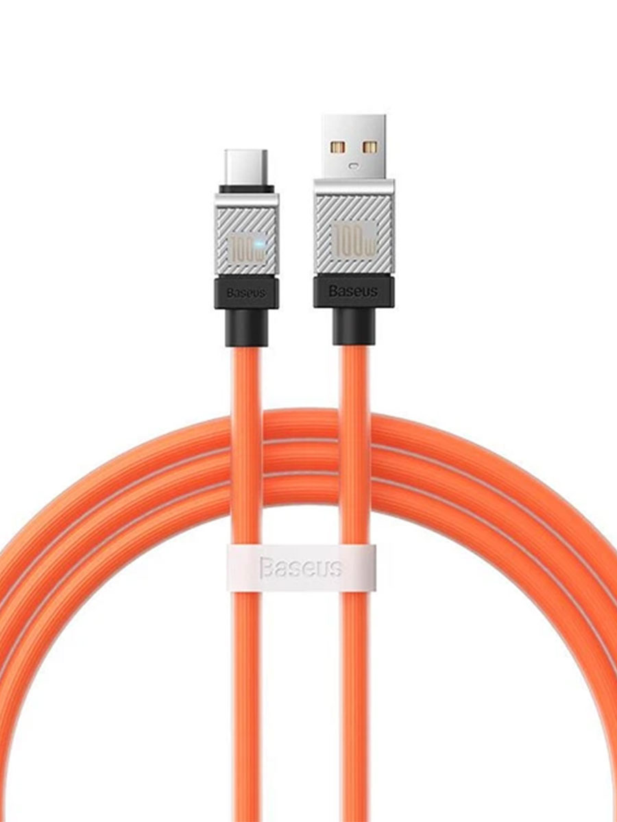 Кабель Baseus CoolPlay Series USB Type-A to USB Type-C 1m 100W Orange - Фото #1