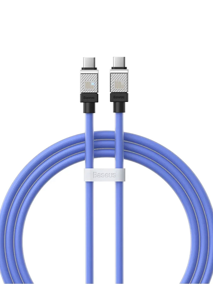 Кабель Baseus CoolPlay Series USB Type-C to USB Type-C 1m 100W Blue - Фото