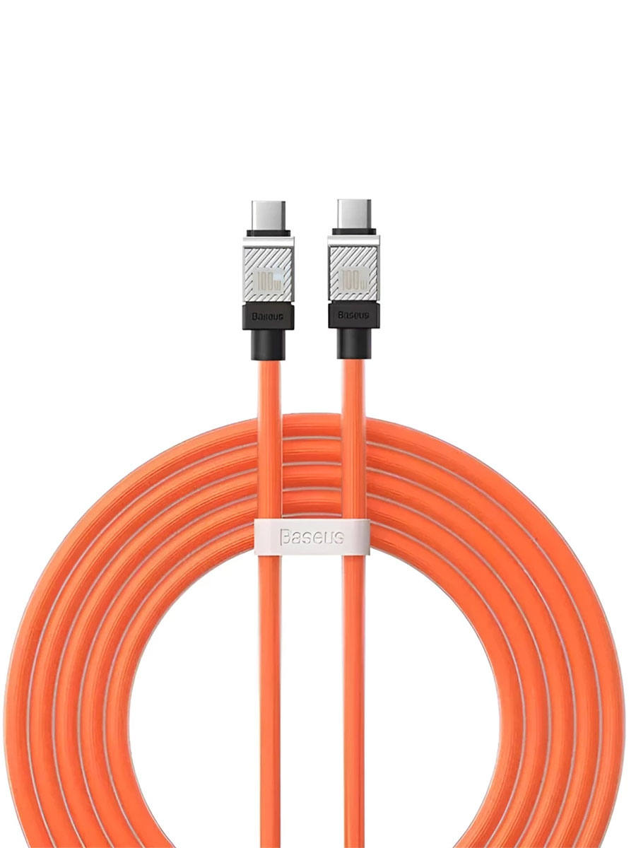 Кабель Baseus CoolPlay Series USB Type-C to USB Type-C 2m 100W Orange - Фото
