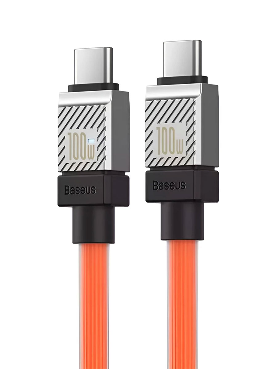Cablu Baseus CoolPlay Series USB Type-C to USB Type-C 2m 100W Orange - Foto #2
