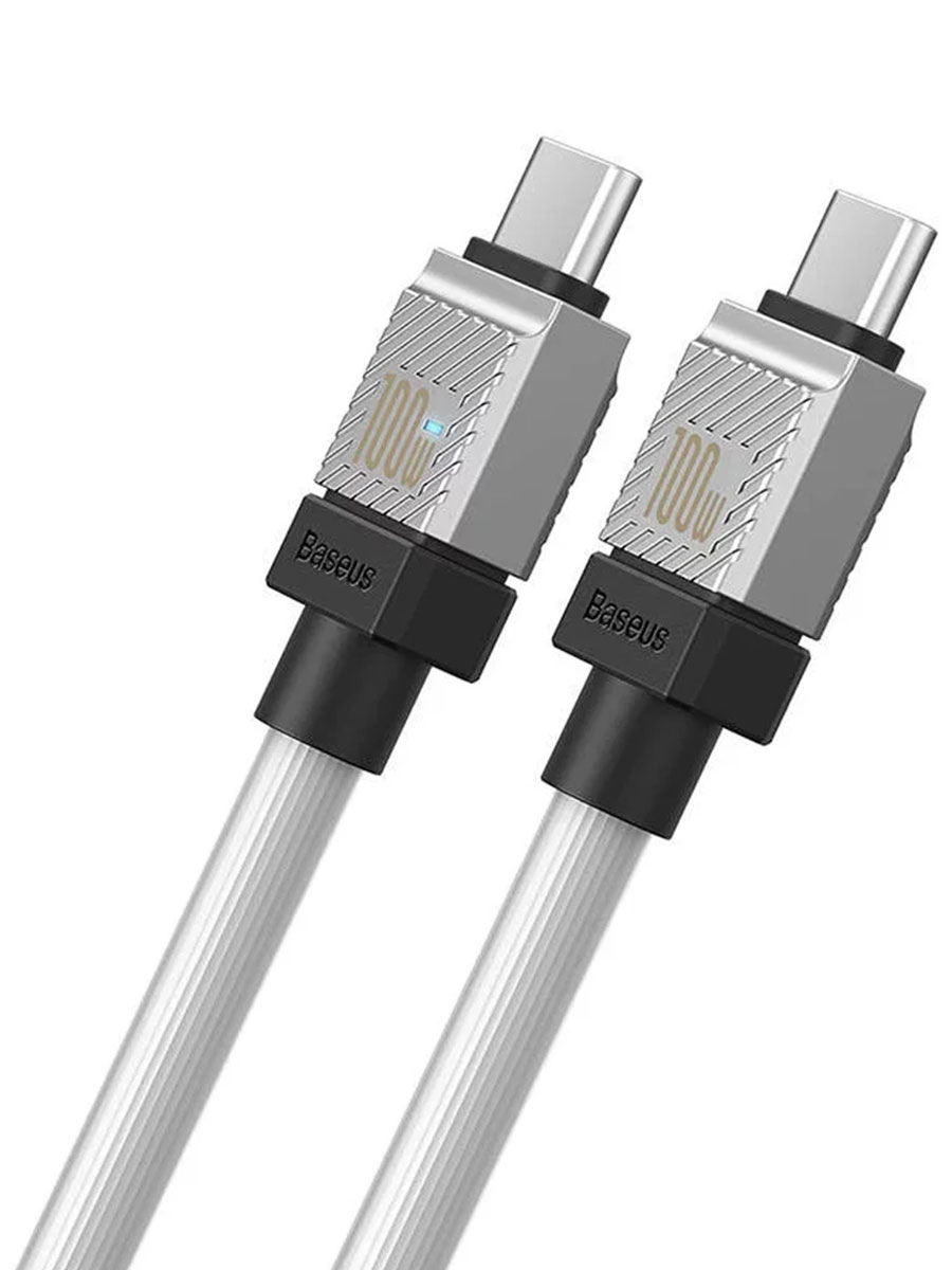 Кабель Baseus CoolPlay Series USB Type-C to USB Type-C 1m 100W White - Фото #2