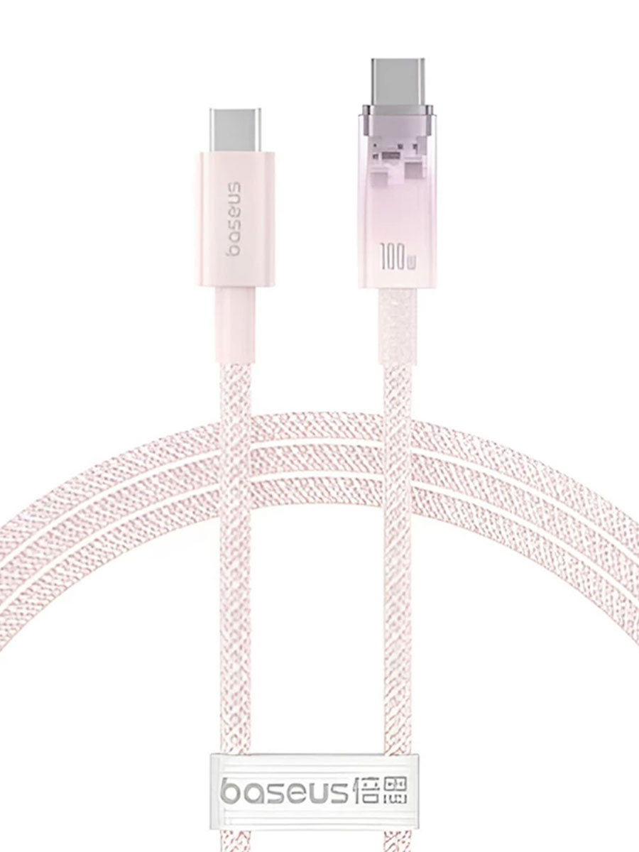 Кабель Baseus Explorer Smart Temperature USB Type-C to USB Type-C 2m Pink - Фото #1