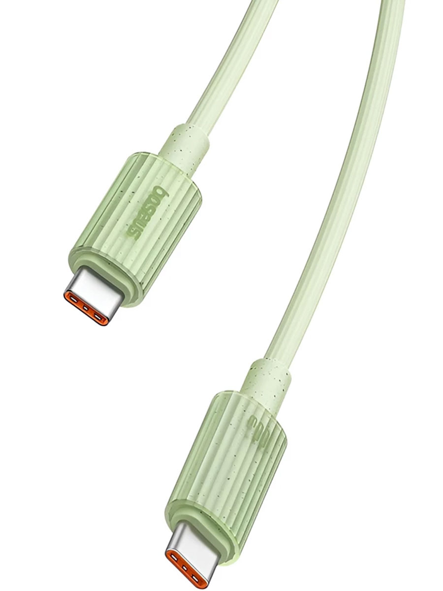 Cablu Baseus Habitat Series USB Type-C to USB Type-C 1m Green - Foto #2