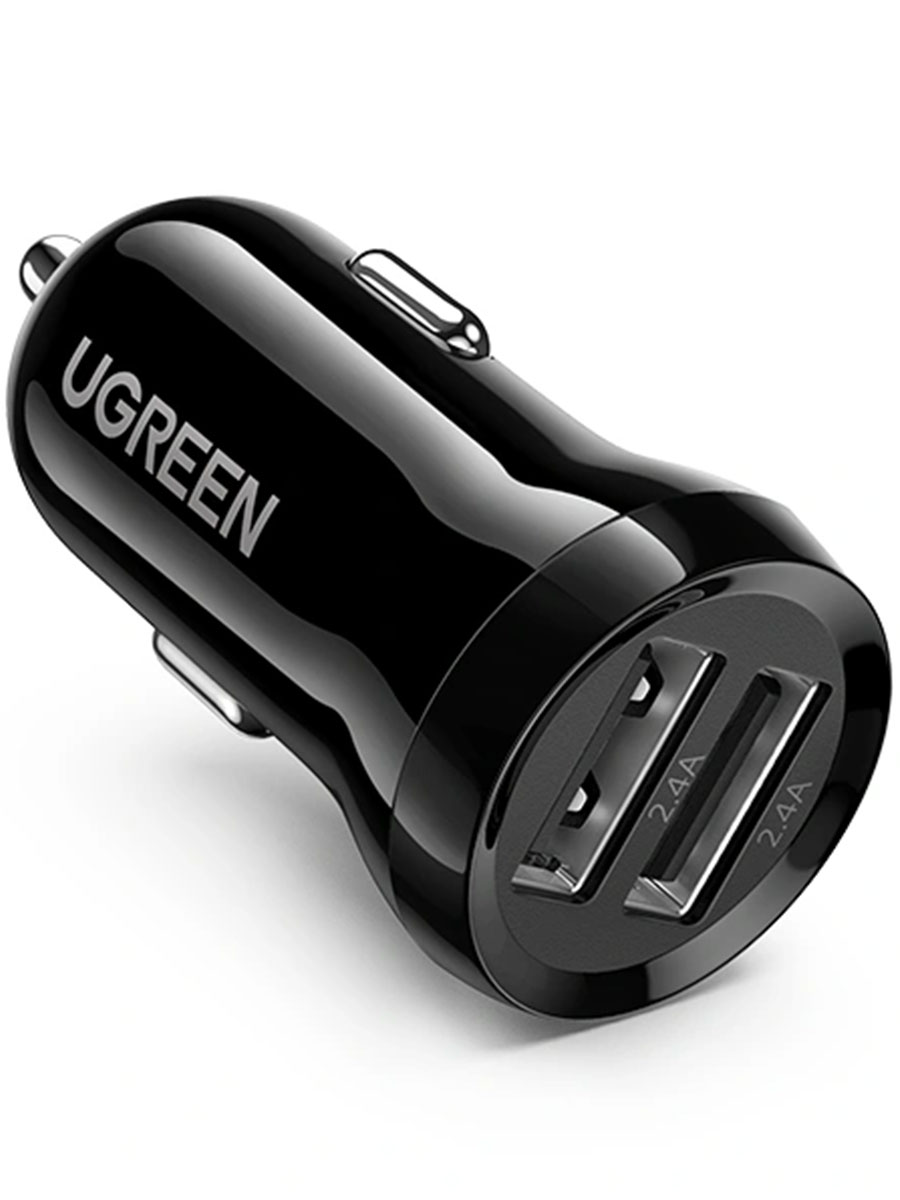 Încărcătoare auto UGREEN Dual USB Type-A 24W Black - Foto