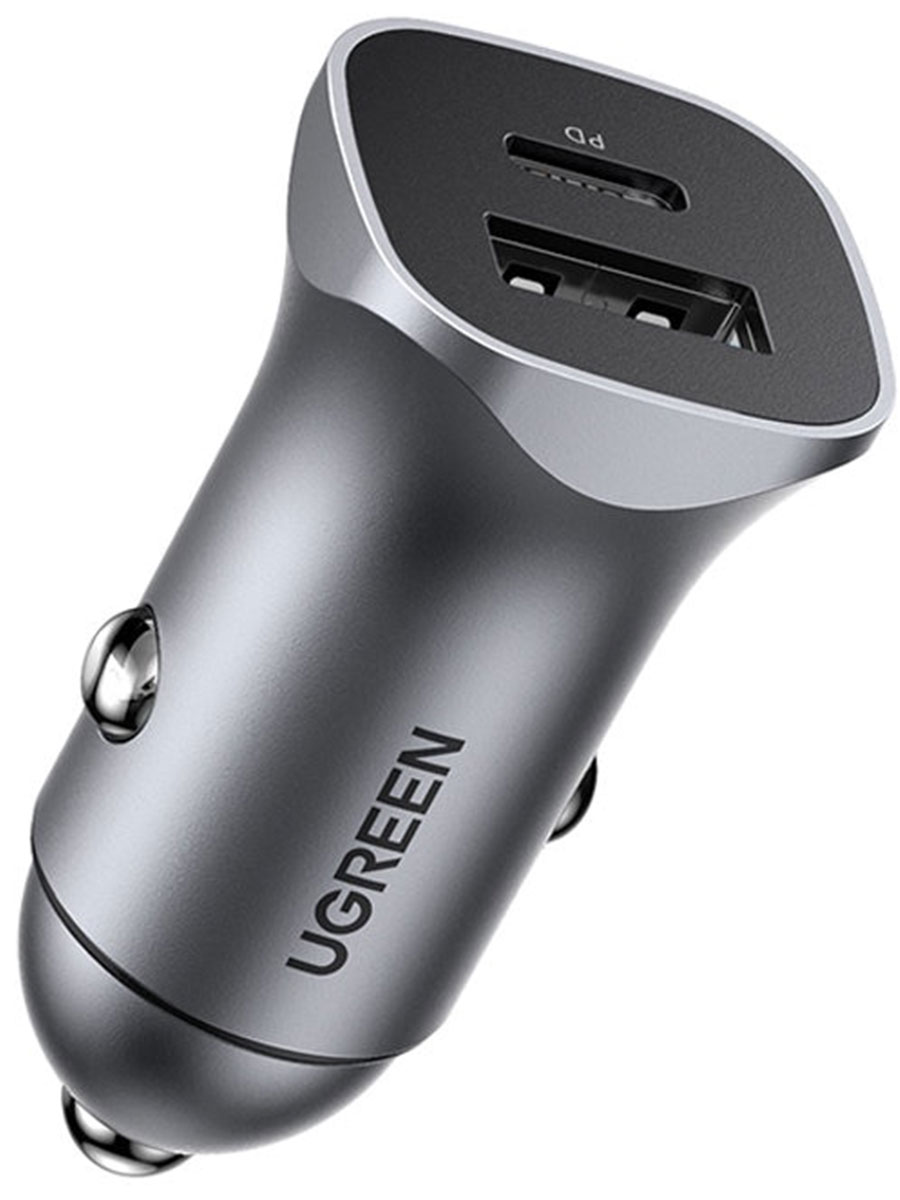 Автомобильные зарядки UGREEN Dual USB 18W Gray - Фото #2