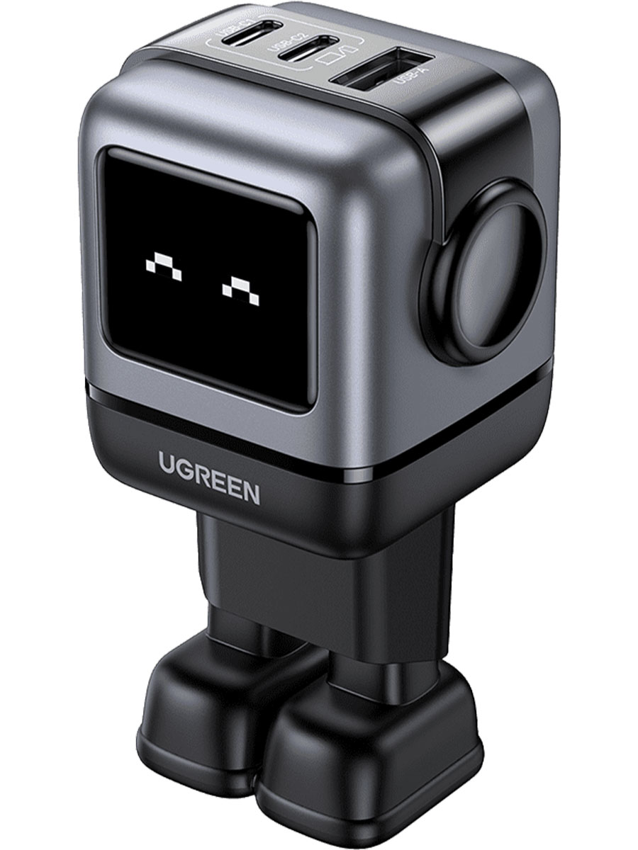 Сетевое зарядное устройство UGREEN Nexode Robot GaN 65W Black - Фото