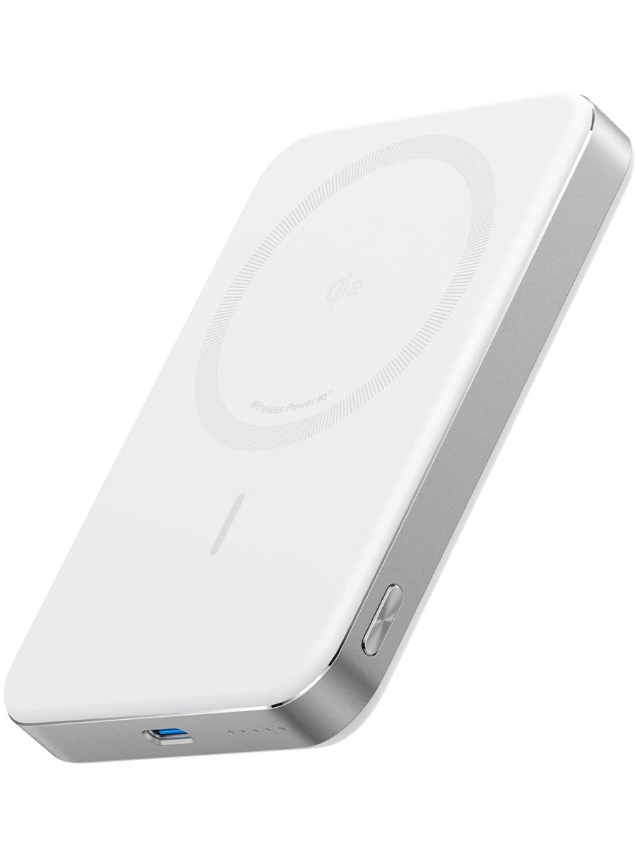 Портативное зарядное устройство Anker MagGo Power Bank Slim 10000 mAh White - Фото #1