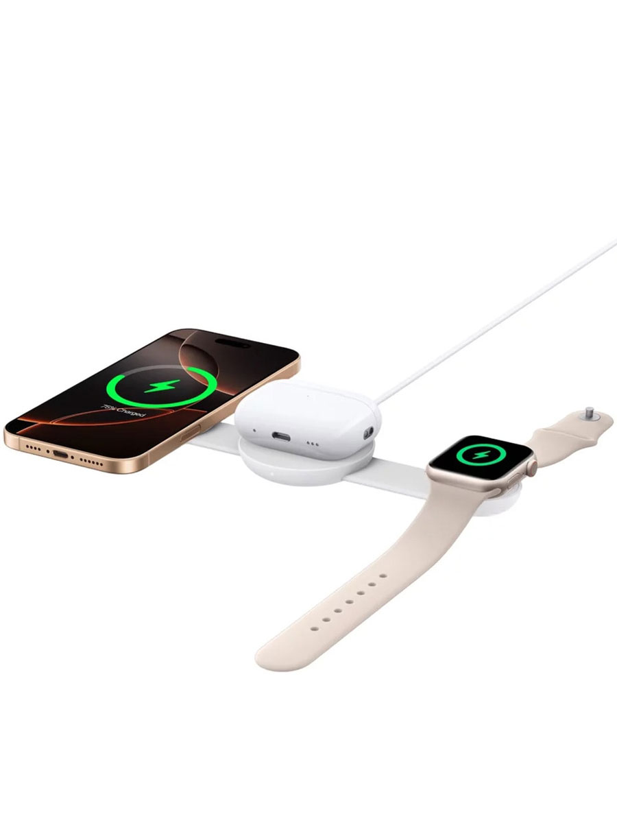Беспроводное зарядное устройство Anker MagGo Wireless 3in1 15W White - Фото #2