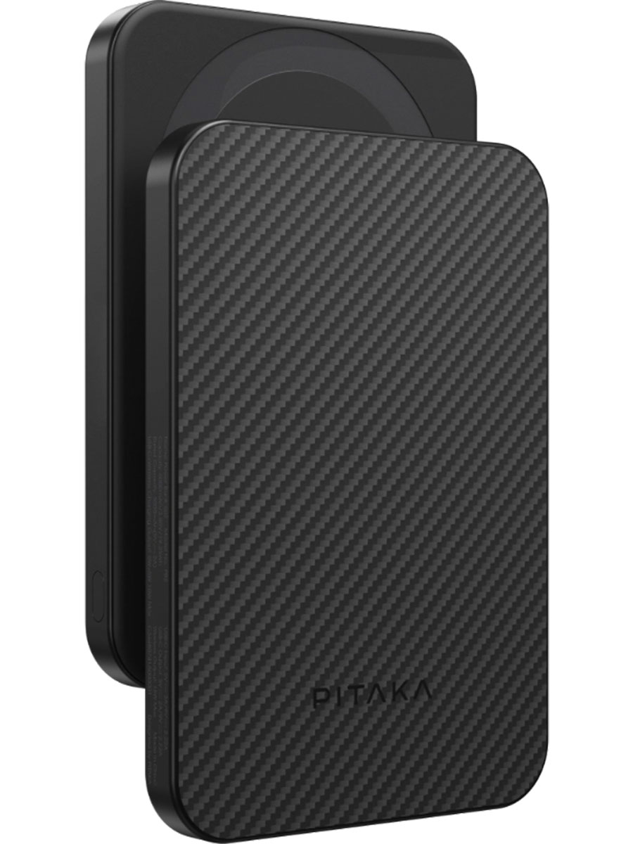 Acumulator extern Pitaka Aramid Fiber Magnetic 5000 mAh 15 W Black - Foto #2