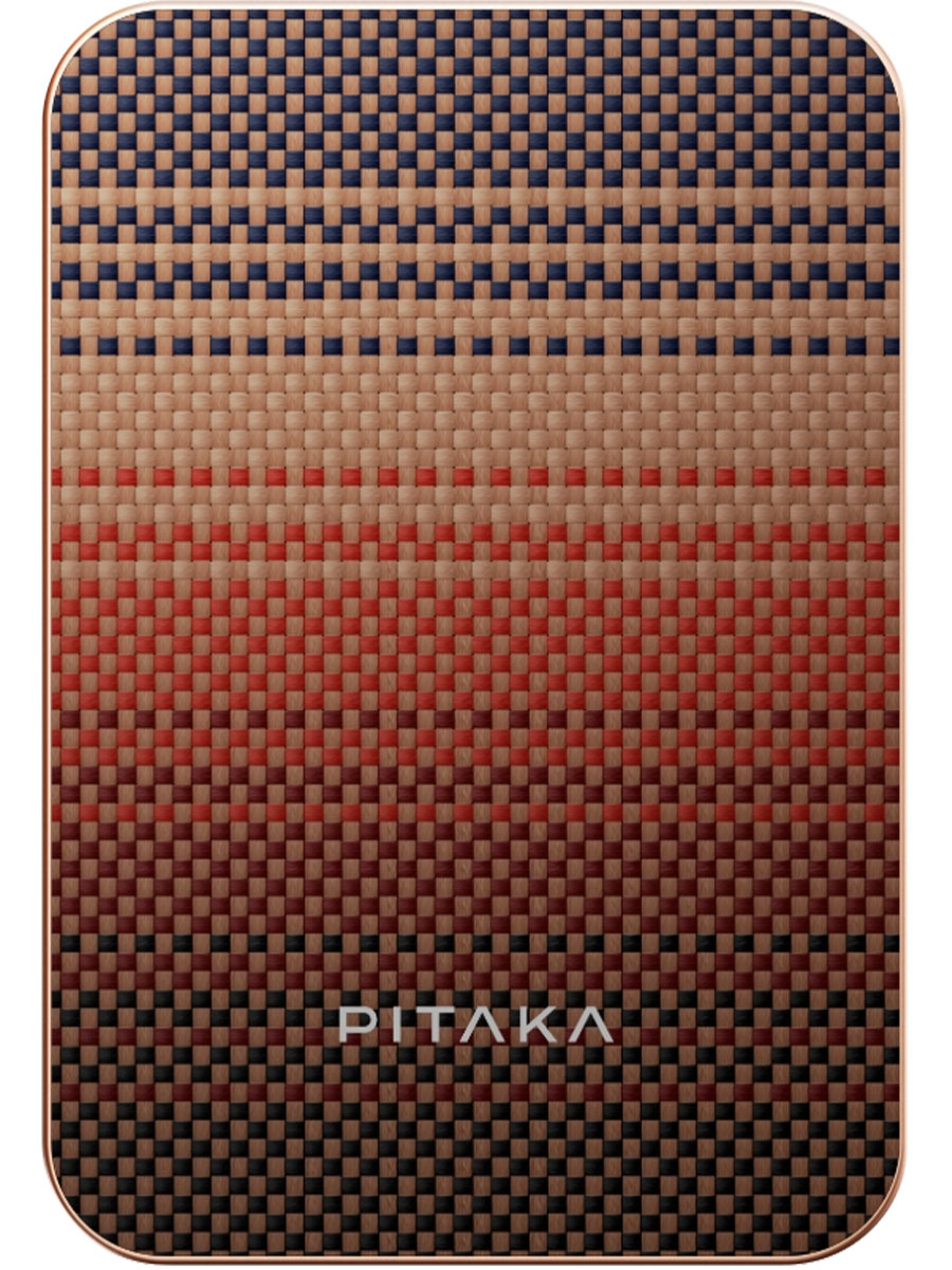 Acumulator extern Pitaka Aramid Fiber Magnetic 5000 mAh 15W Sunset - Foto