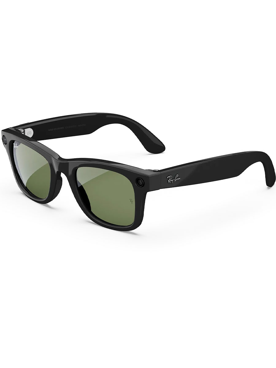 Ochelari inteligenți Ray-Ban Meta Wayfarer G15 Green Lens Shiny Black - Foto #1