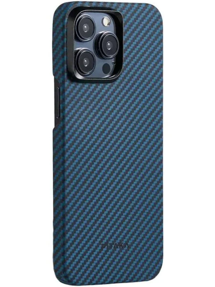Husă Pitaka iPhone 15 Pro Black/Blue - Foto #1