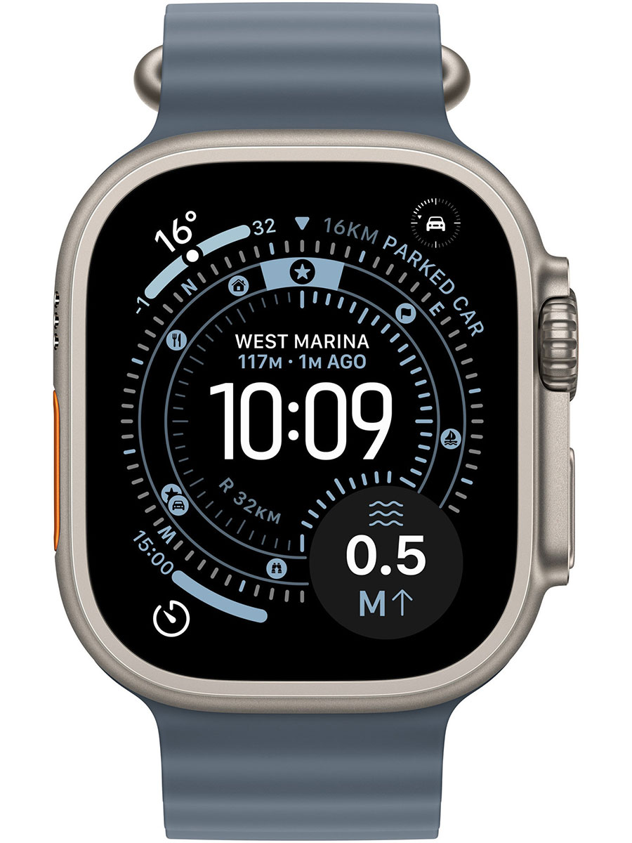 Ceas inteligent Apple Watch Ultra 3 Natural Titanium Blue Ocean - Foto #2