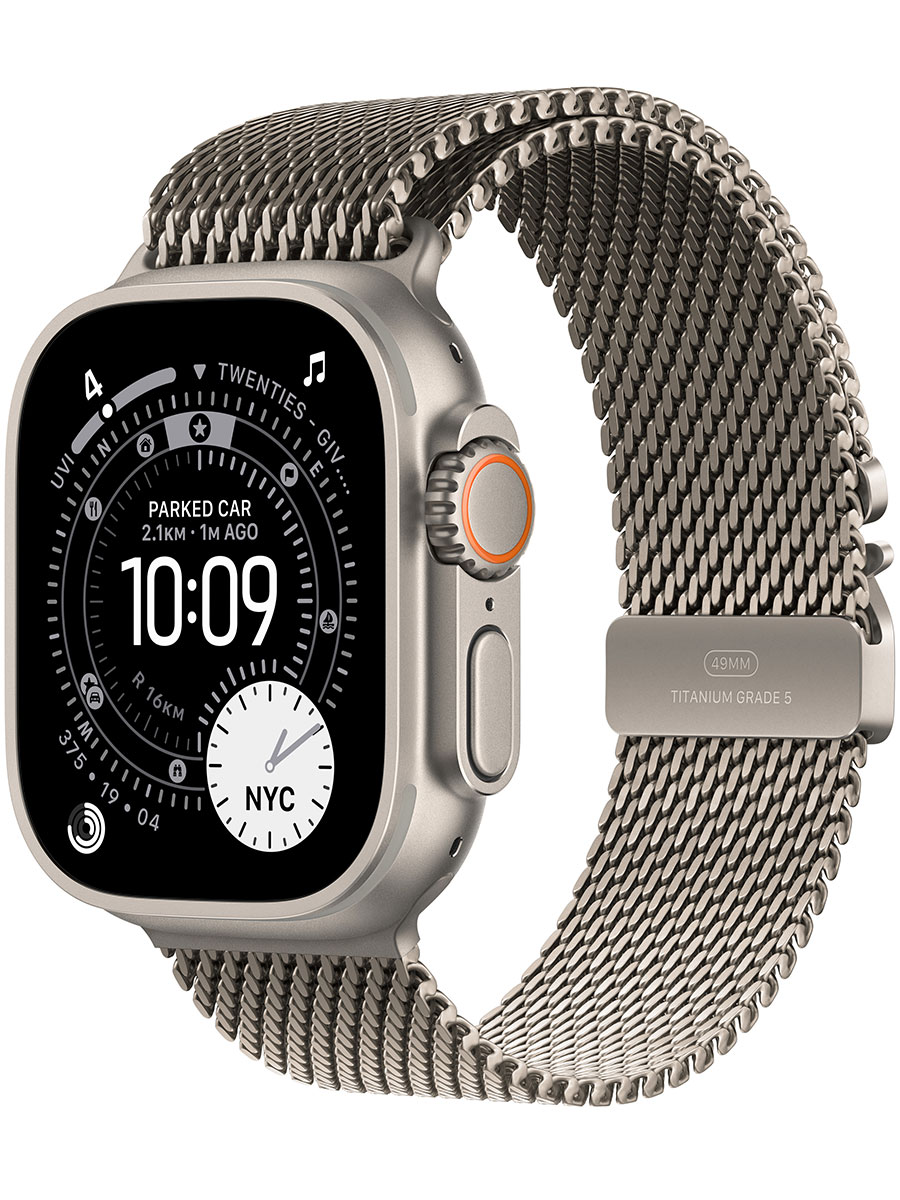 Ceas inteligent Apple Watch Ultra 3 Natural Titanium Milanese Loop M - Foto #1
