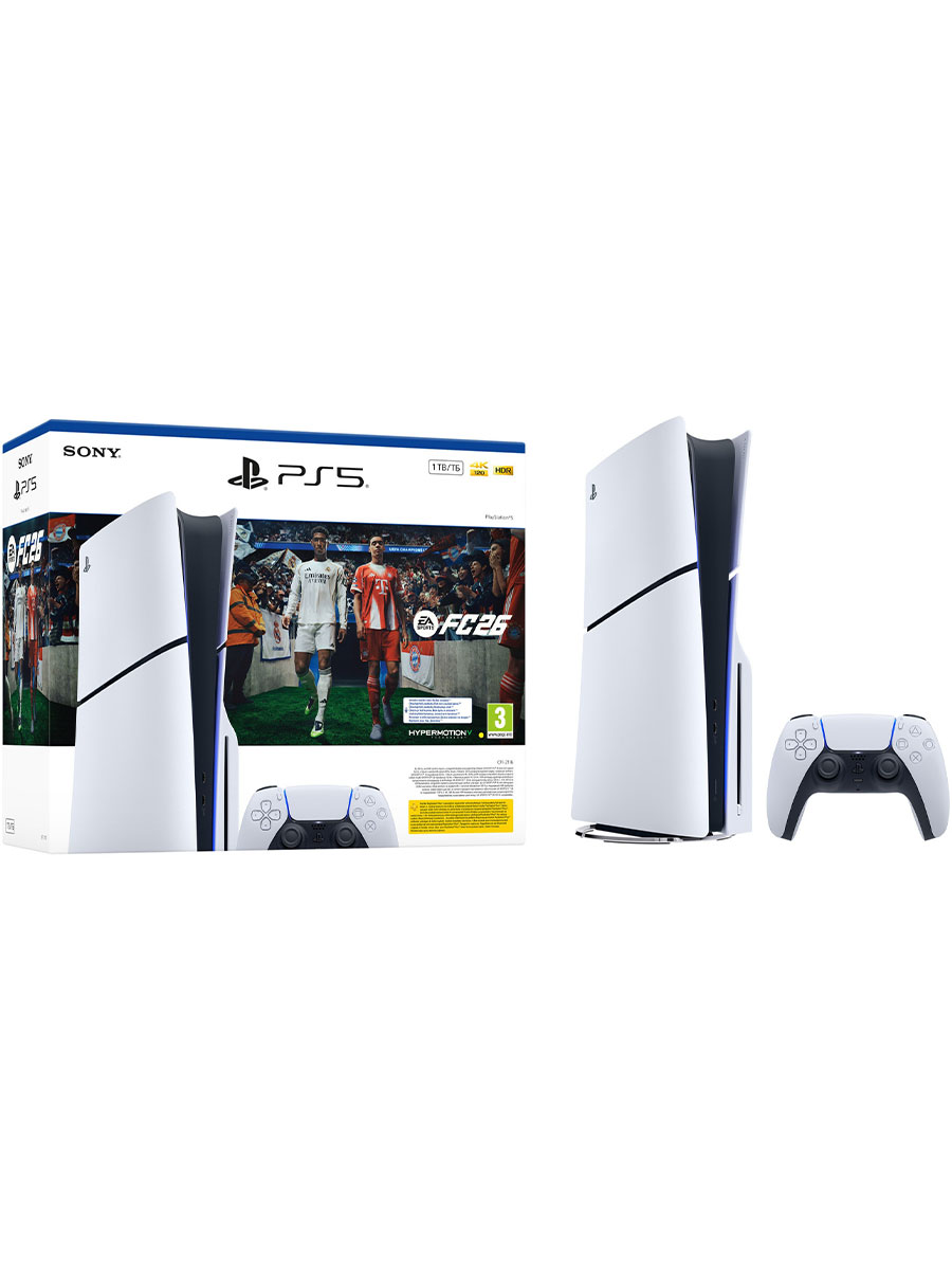 Consolă Sony PlayStation 5 Slim Disk Edition 1TB White + EA Sports FC 26 - Foto #2