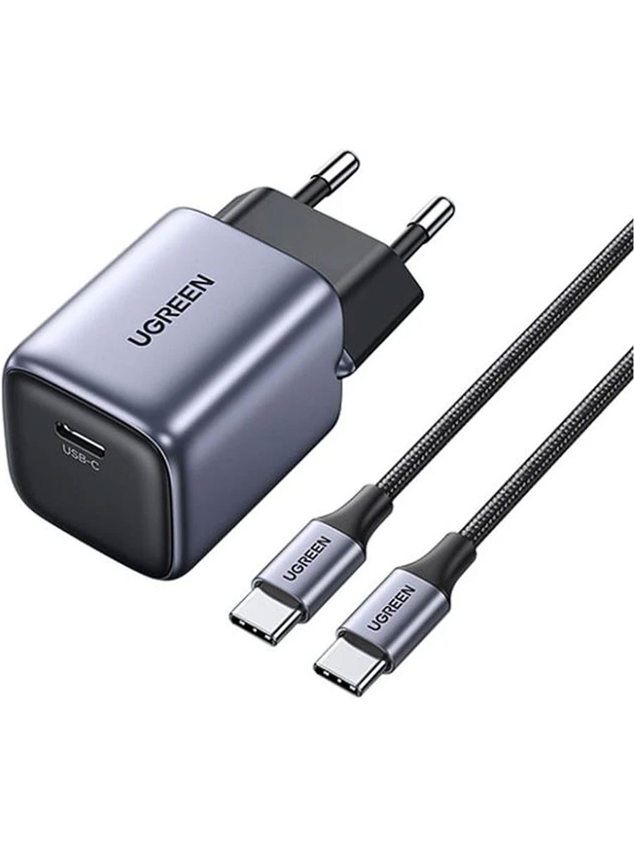 Încărcător rețea cu cablu UGREEN USB Type-C 30W Gray - Foto