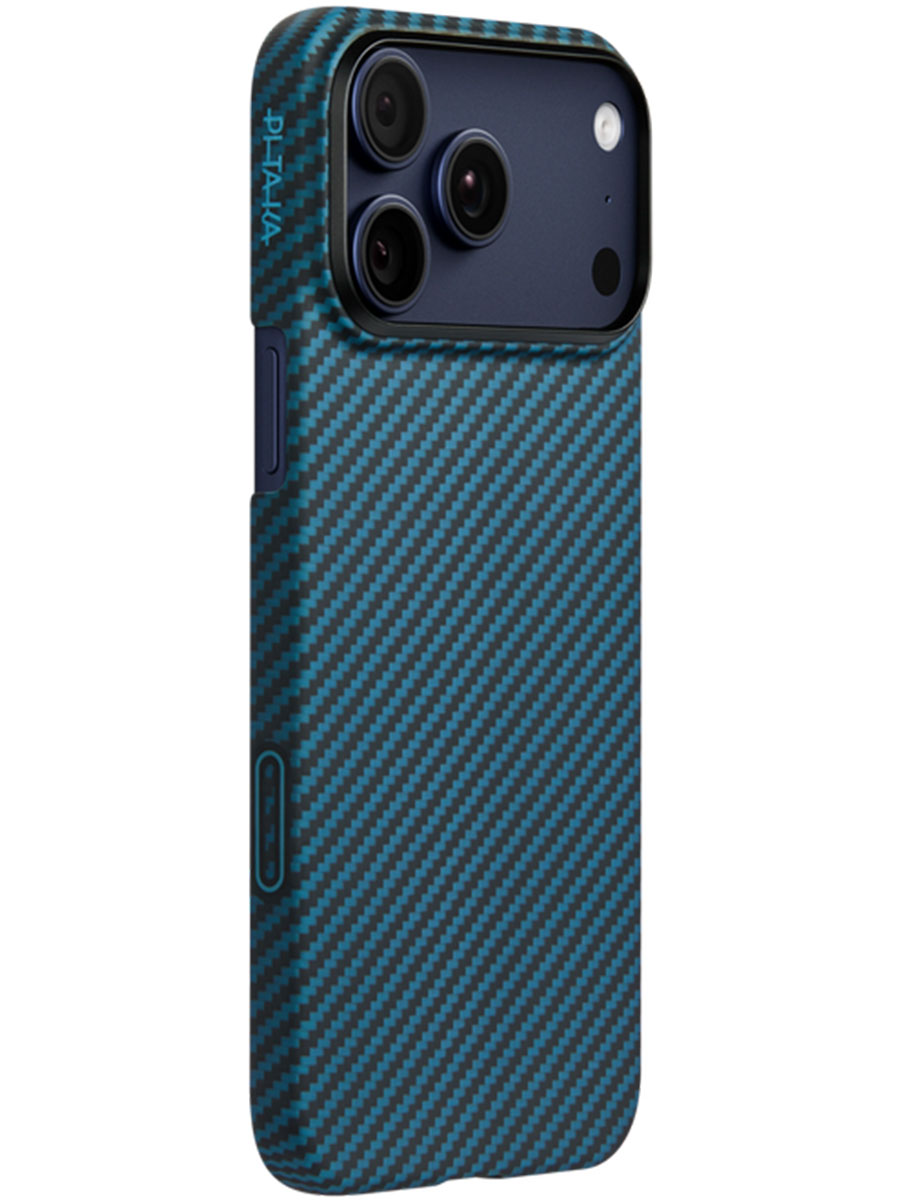 Husă Pitaka iPhone 17 Pro Ultra-Slim Aramid Blue - Foto