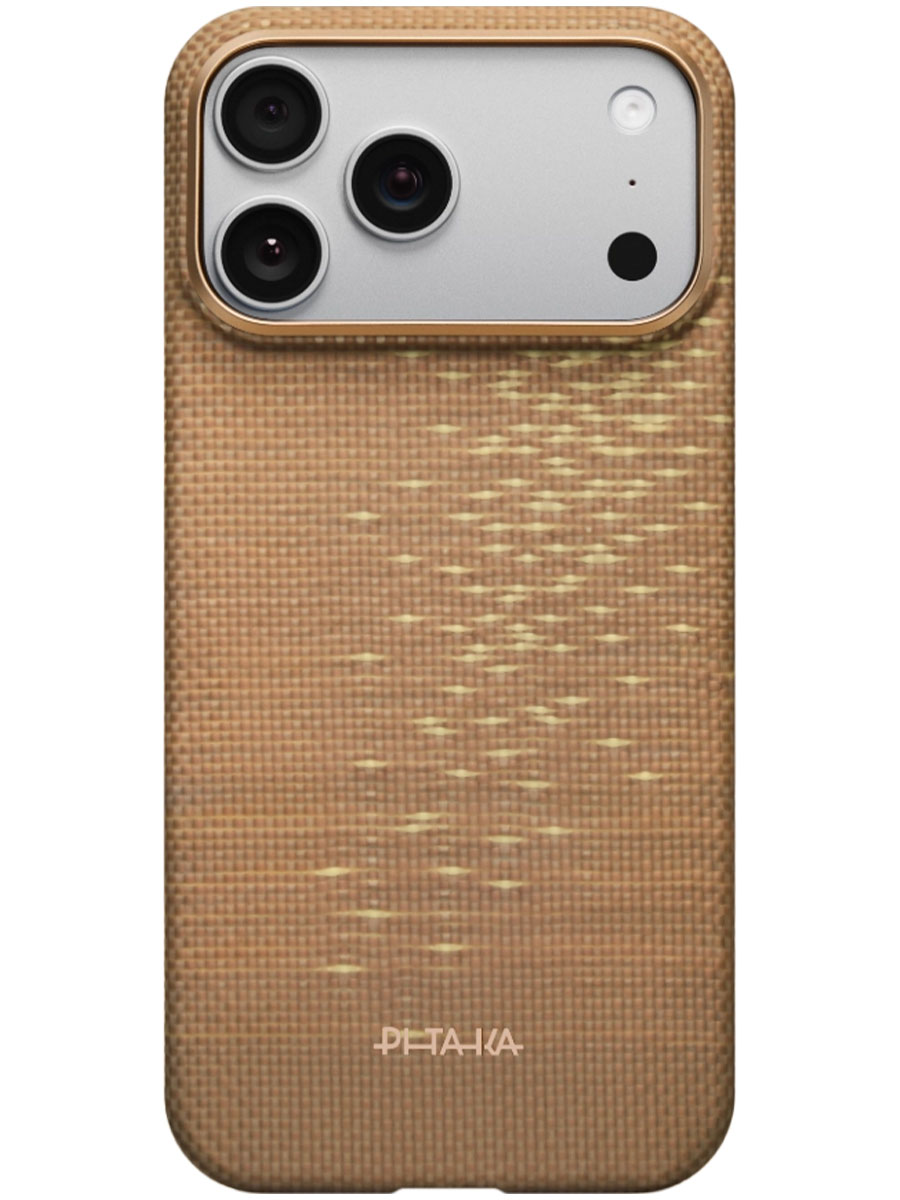 Чехол Pitaka iPhone 17 Pro Max Ultra-Slim Aramid Golden Glint - Фото #1
