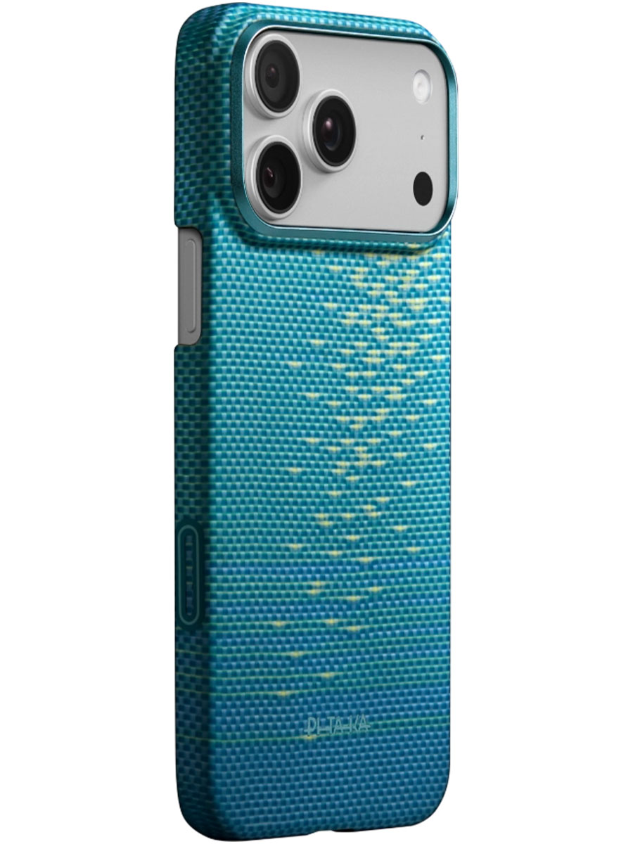 Husă Pitaka iPhone 17 Pro Max Ultra-Slim Aramid Lucid Blue - Foto #2