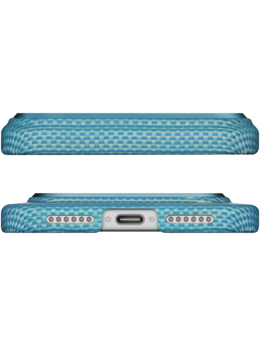 Husă Pitaka iPhone 17 Pro Max Ultra-Slim Aramid Lucid Blue - Foto #3