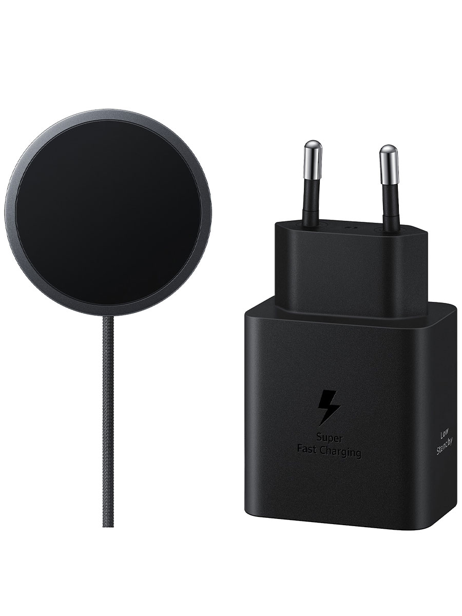 Încărcător rețea Samsung Magnet Wireless Charger with 45W Travel Adapter Dark Gray - Foto #1