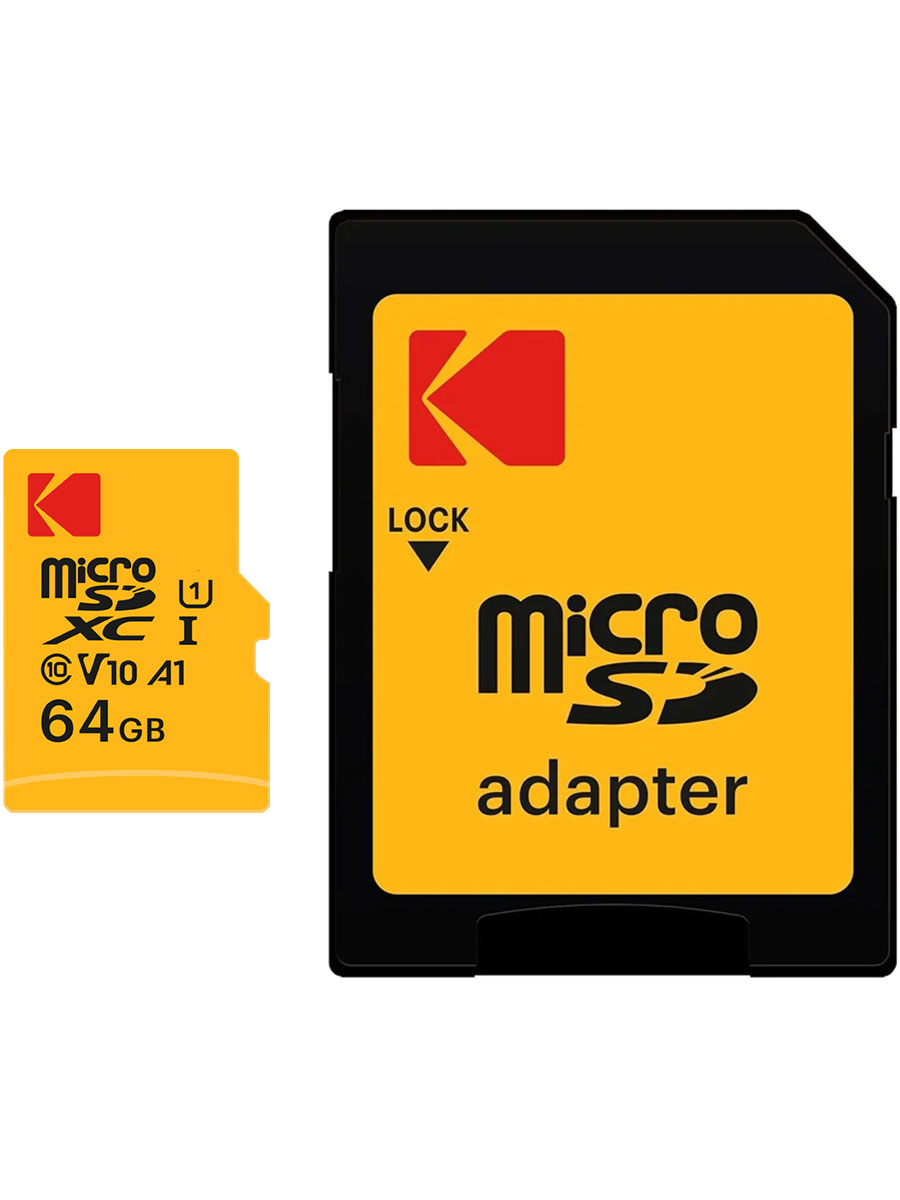 Карта памяти Kodak MicroSD 64GB UHS-I U1 V10 - Фото