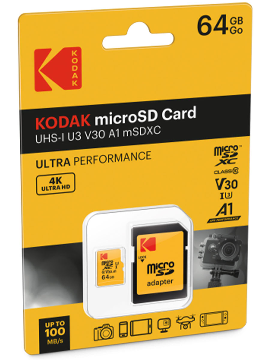 Карта памяти Kodak 64GB UHS-I U3 V30 - Фото #2