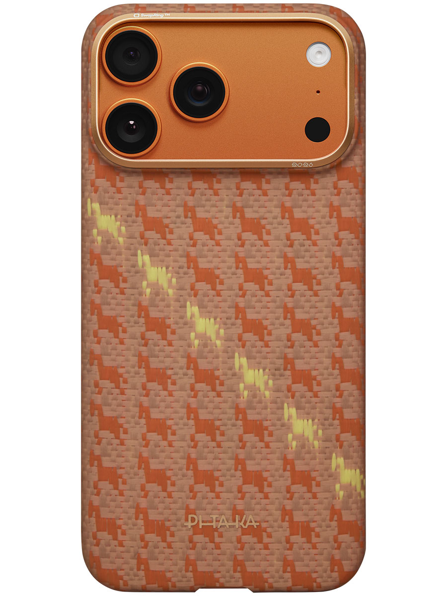 Чехол Pitaka iPhone 17 Pro Max Happiness Rides Amber Orange - Фото #1