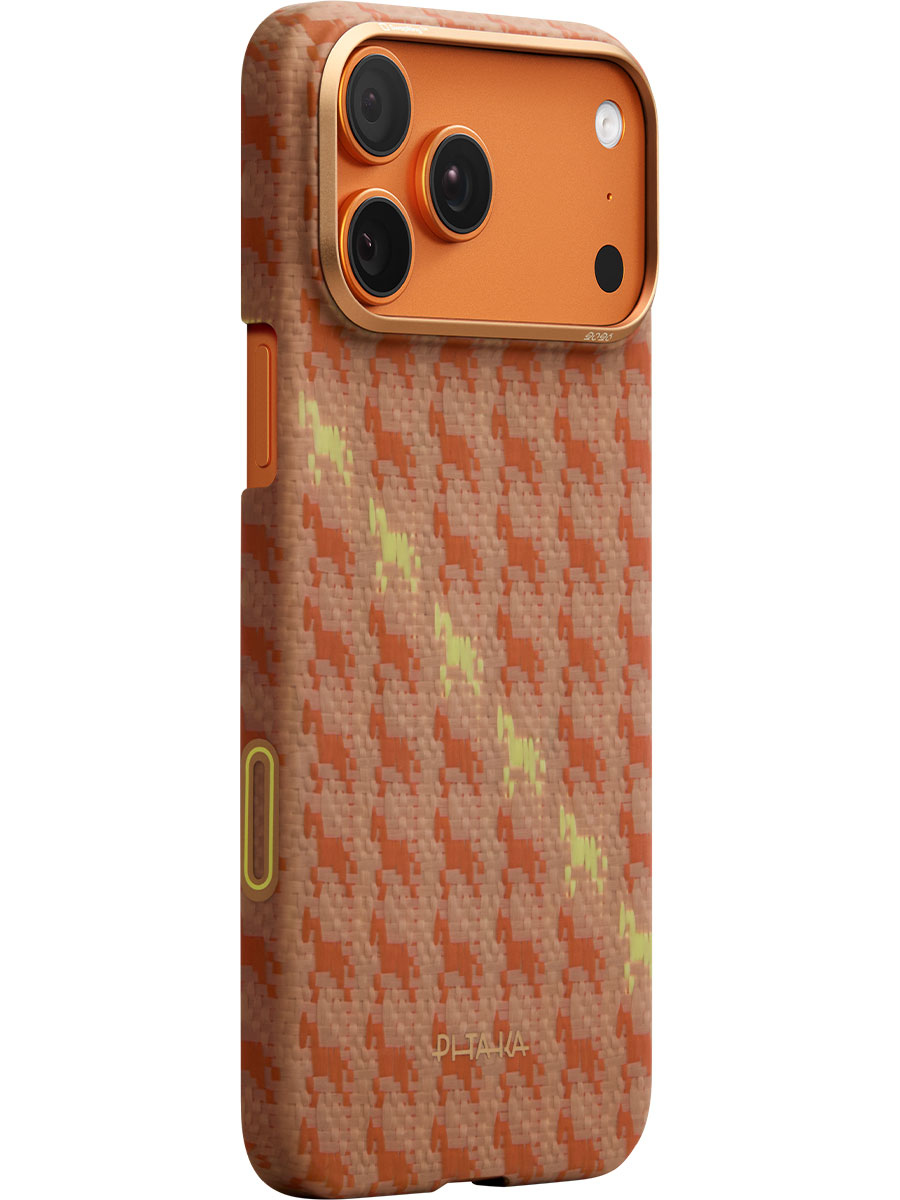 Чехол Pitaka iPhone 17 Pro Max Happiness Rides Amber Orange - Фото #2