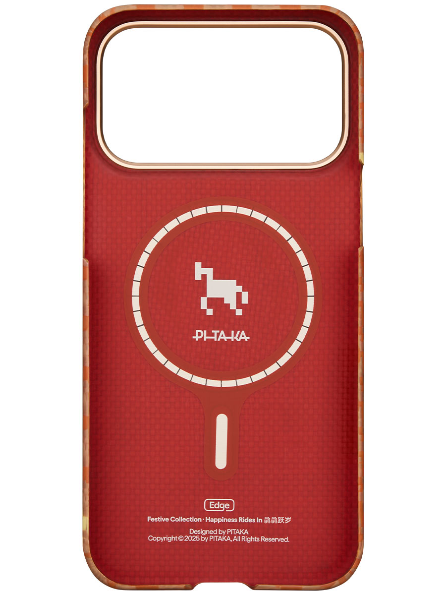 Чехол Pitaka iPhone 17 Pro Max Happiness Rides Amber Orange - Фото #3