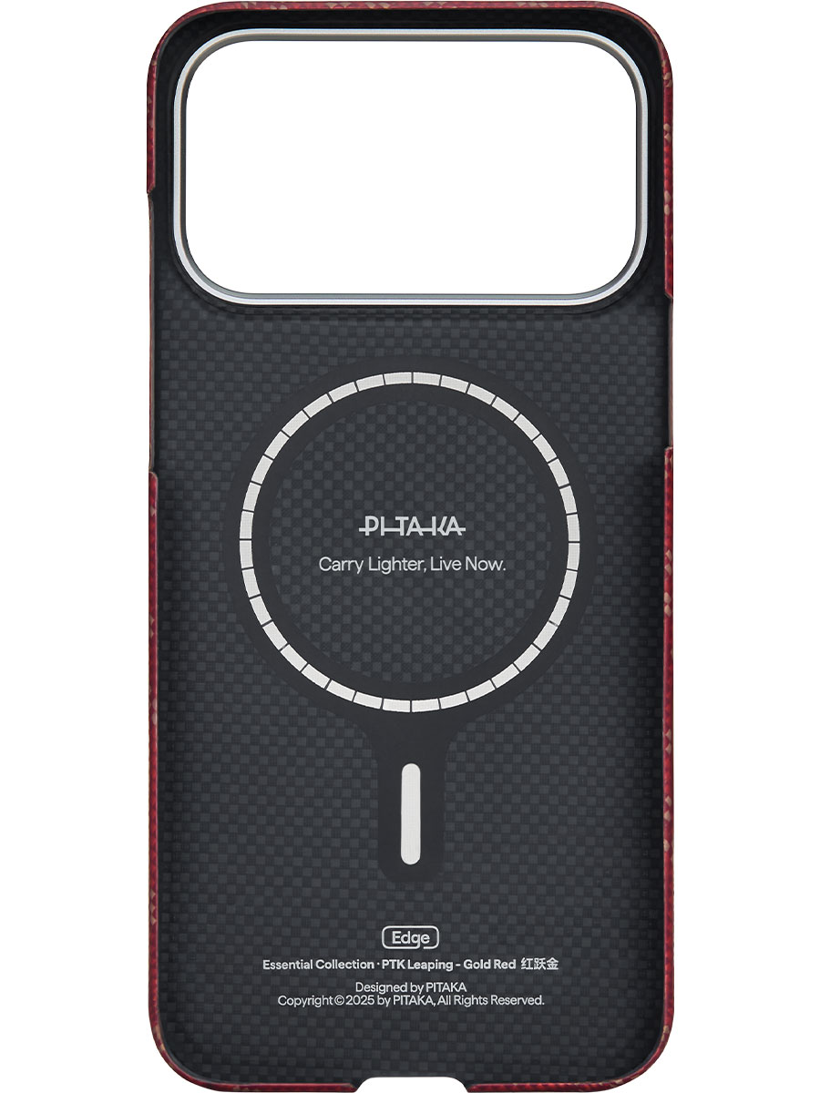 Чехол Pitaka iPhone 17 Pro Max Monogram Ultra Slim Red - Фото #3