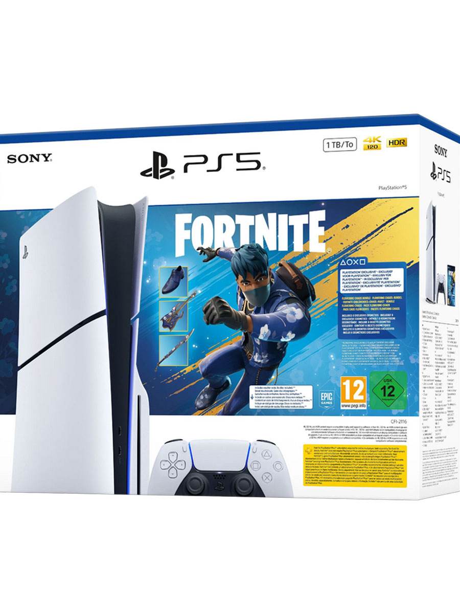 Consolă Sony PlayStation 5 Slim Disk Edition 1TB White + Fortnite - Foto #1