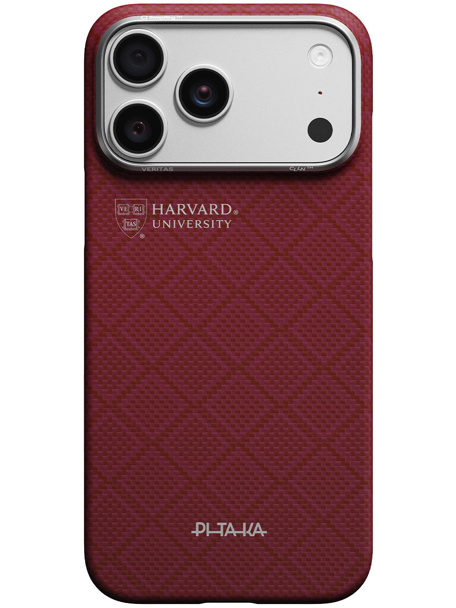Чехол Pitaka Harvard University iPhone 17 Pro Max Ultra-Slim Red - Фото #1