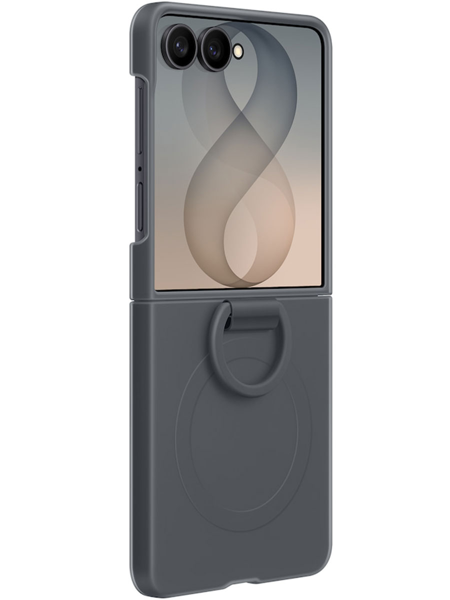 Чехол Samsung Galaxy Flip 8 Silicone Ring Magnet Graphite - Фото #2