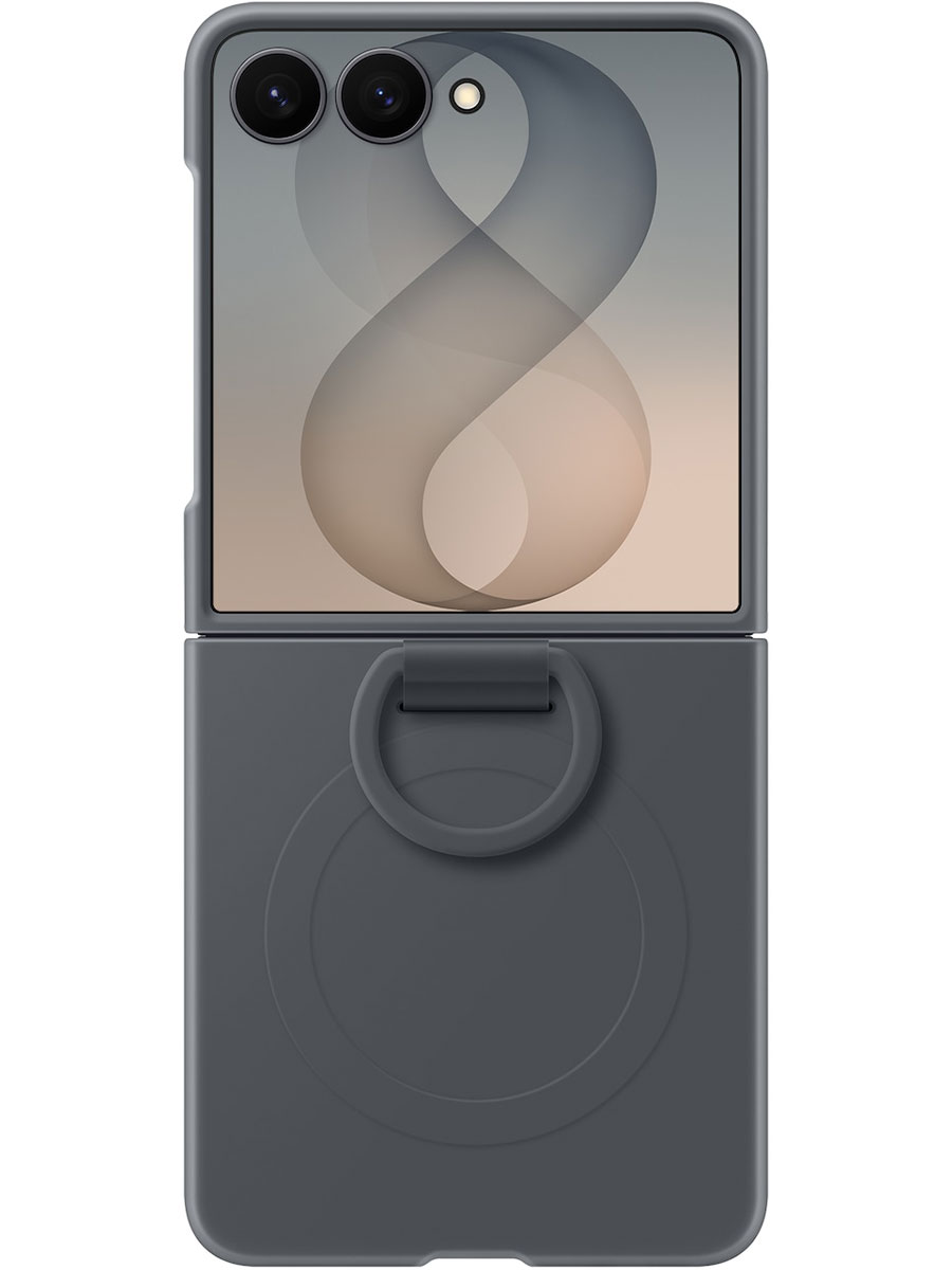 Husă Samsung Galaxy Flip 8 Silicone Ring Magnet Graphite - Foto #1