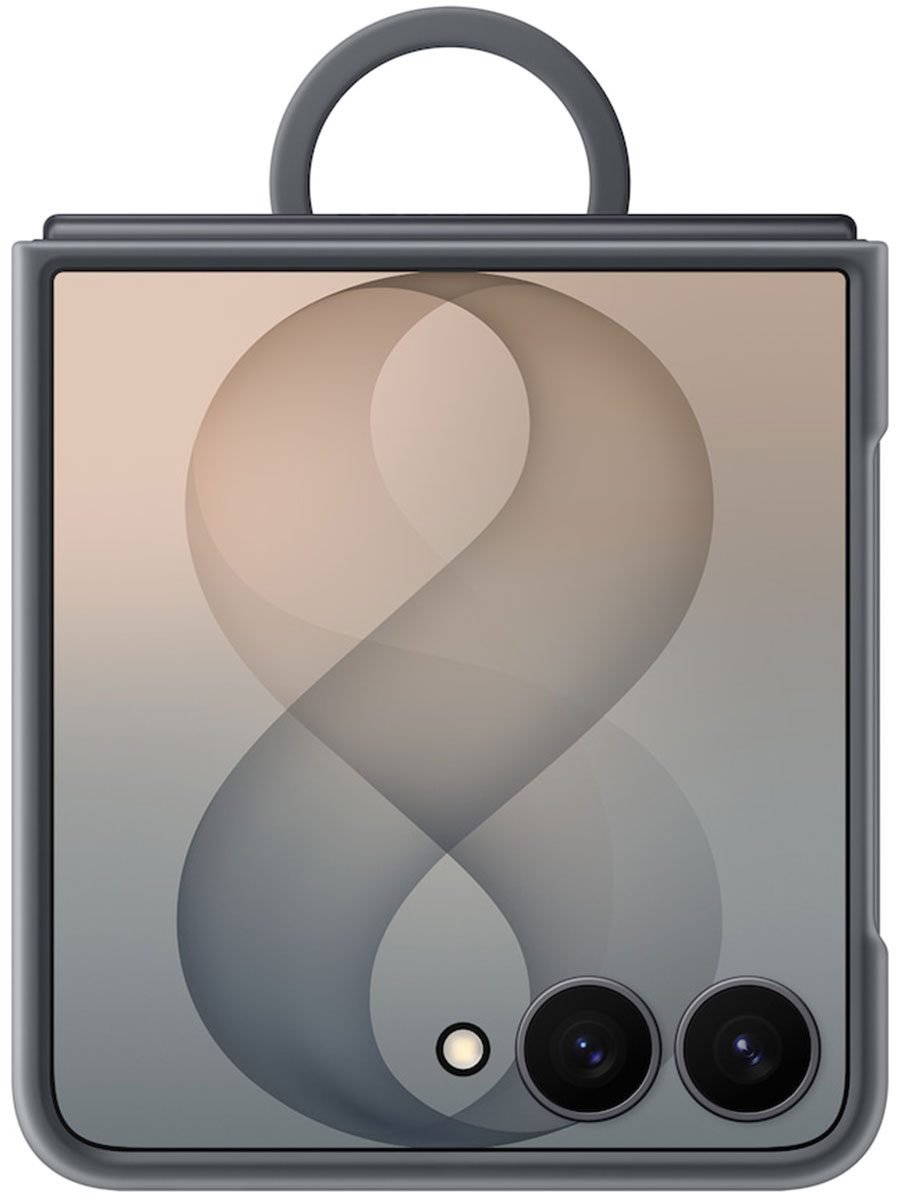 Чехол Samsung Galaxy Flip 8 Silicone Ring Magnet Graphite - Фото #3