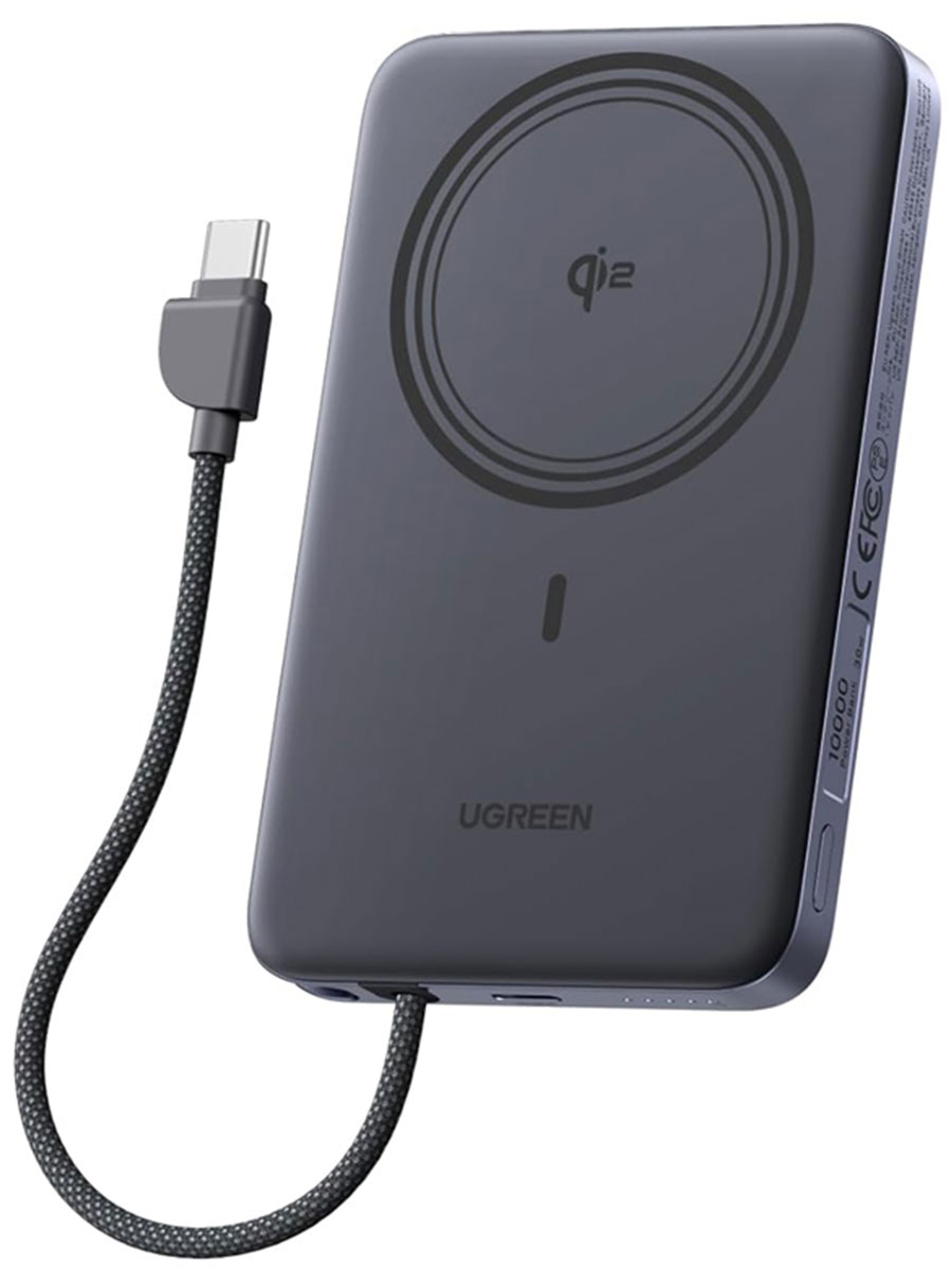 Портативное зарядное устройство UGREEN Wireless Magsafe Slim Air Qi2 10000mAh 15W Gray - Фото #1
