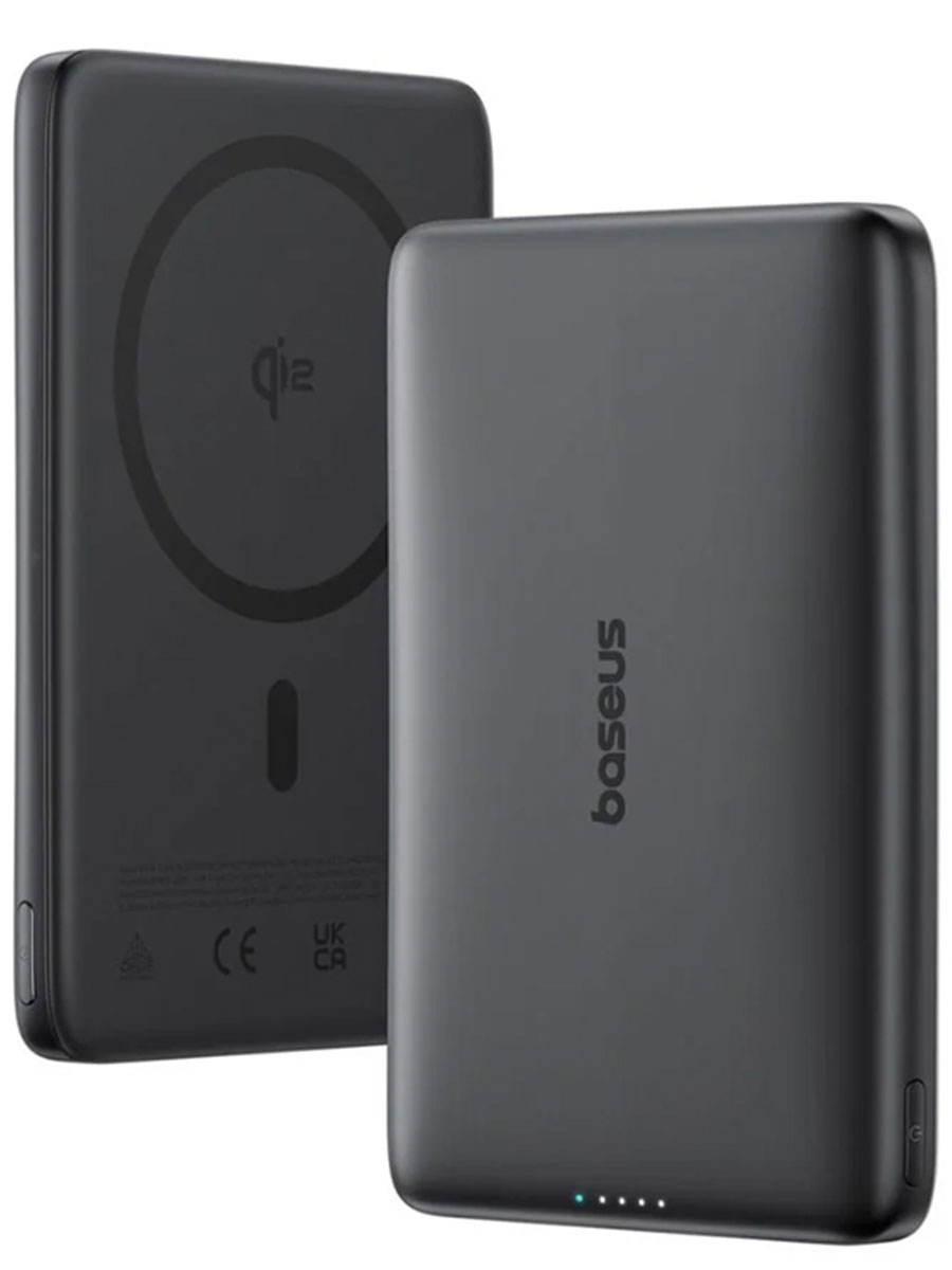 Портативное зарядное устройство Baseus AM41 Ultra Slim Qi2 10000mAh 27W Black - Фото #2