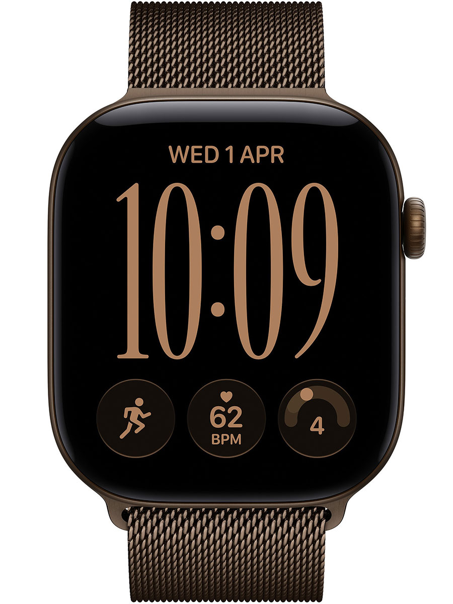 Ceas inteligent Apple Watch Series 12 46mm Dark Bronze Milanese Loop - Foto #2